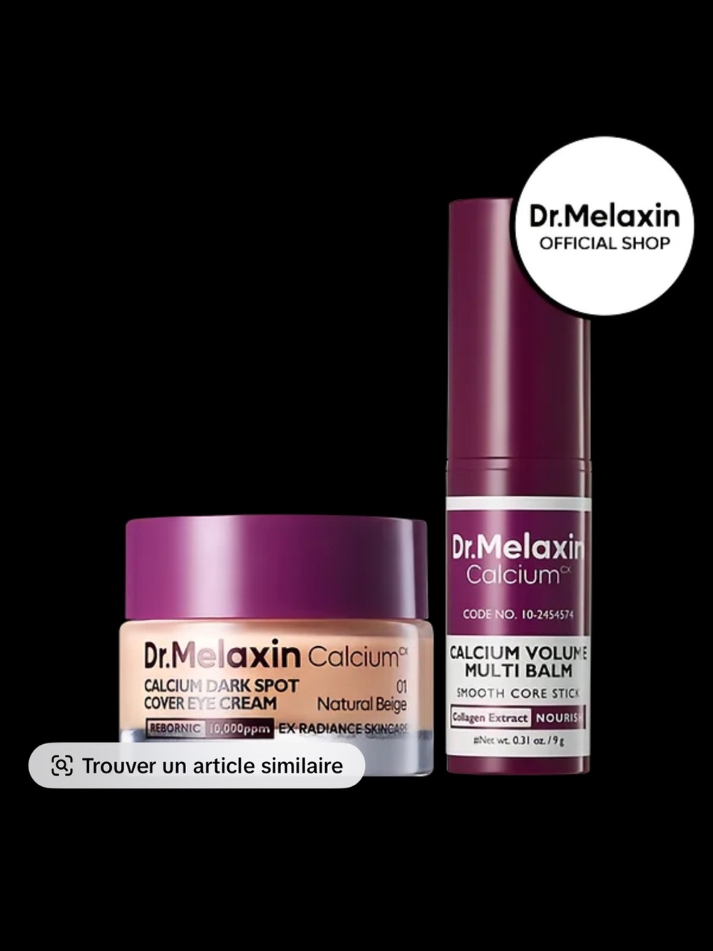 Calcium Dark Spot Cover Eye Cream & Multi Balm - Natural Beige / Plum